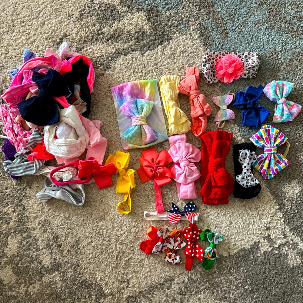Assortment of girl headband bows